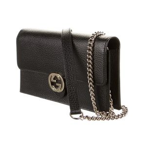 Interlocking leather Gucci handbag crossbody